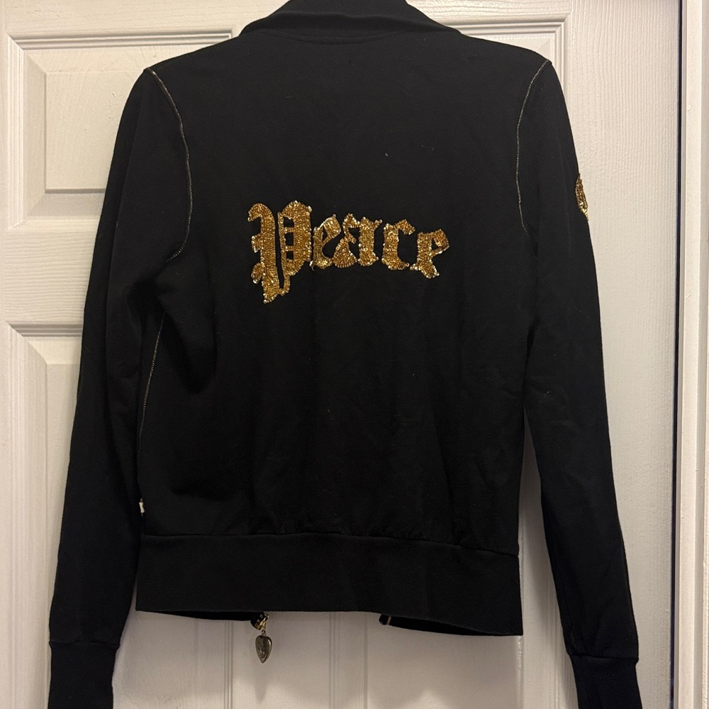TWISTED HEART Black Jacket with Gold Embroidery - Picture 2 of 6